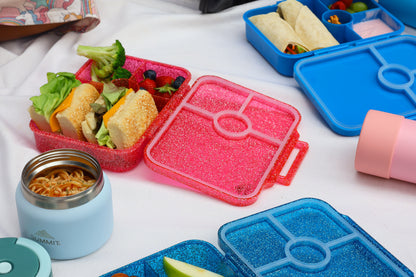 SummitCo Tritan Classic 4 Compartment Bento - Lagoon Pink (Glitter)