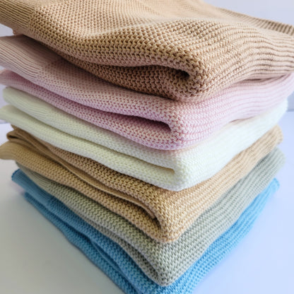 Classic Knitted Blanket - Chai