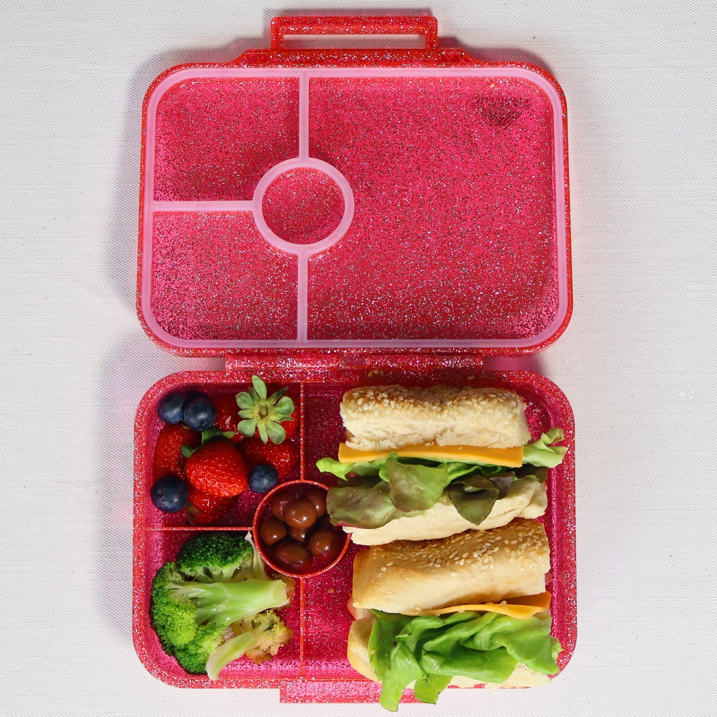 SummitCo Tritan Classic 4 Compartment Bento - Lagoon Pink (Glitter)