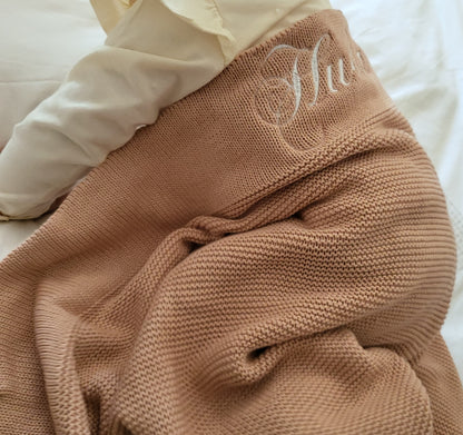 Classic Knitted Blanket - Chai