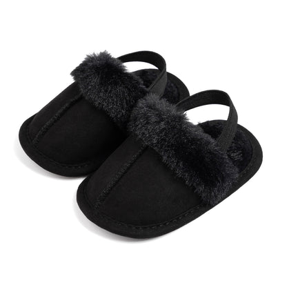 Fur Slippers - Black