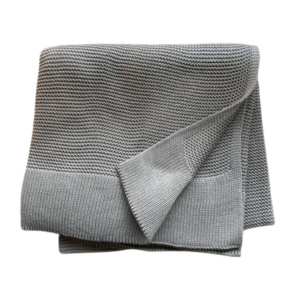 Classic Knitted Blanket - Shadow Grey