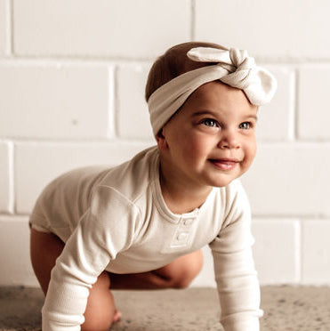 Snuggle Hunny Kids Ribbed Topknot Headband - Halo