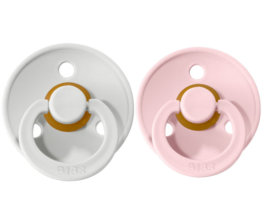 BIBS Natural Latex Pacifier 2 Pack - Haze/Blossom Size 2