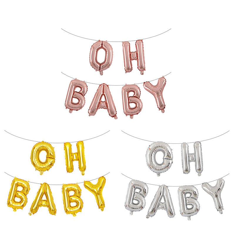 Oh baby letter clearance balloons