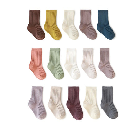 Ribbed Socks Set of 5 - Berry