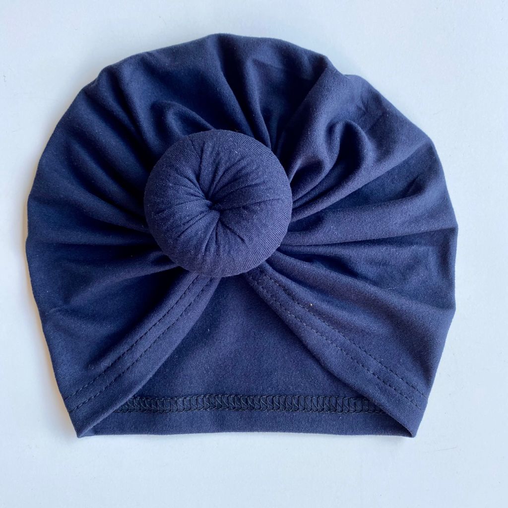 Knotted Turban - Navy