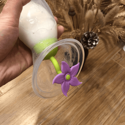 Hakaa - Silicone Breast Pump Flower Stopper 1pk - Purple