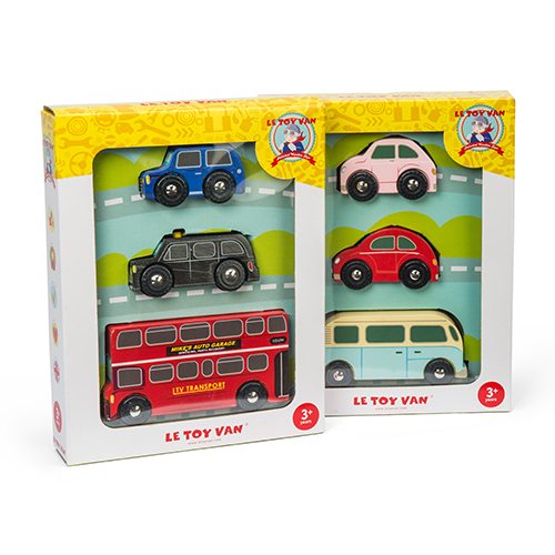 Le Toy Van Retro Metro Wooden Car Set Cloud Co