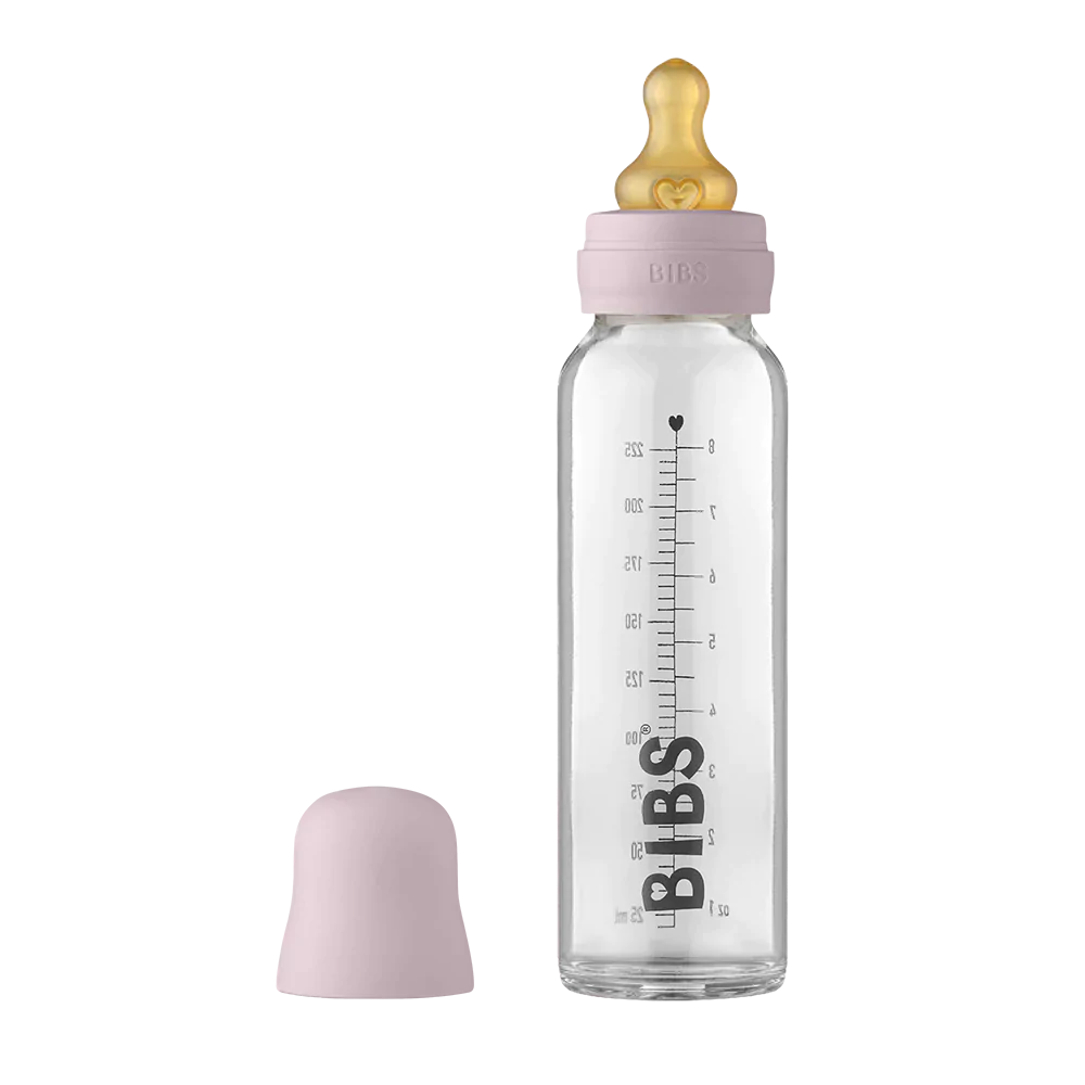 BIBS - Glass Bottle Complete Set 225ml - Dusky Lilac